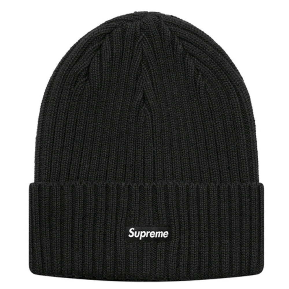 Supreme Black Overdyed Knit Beanie NWOT